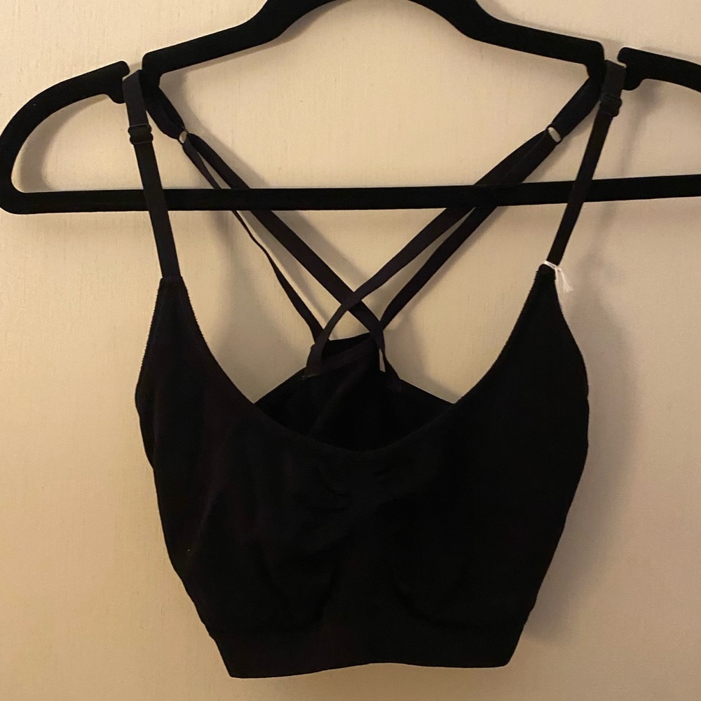 Yummie by Heather Thomson Black Cross-Back Bralette